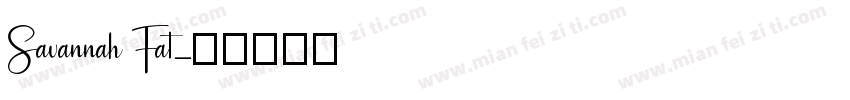 Savannah Fat字体转换